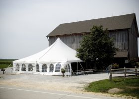 40′ x 40′ Rope and Pole tent at Sutliff Cider Company
