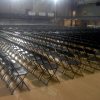 1,650 Standard Black Plastic Folding Chair setup for the William Penn University 2014 Graduation.