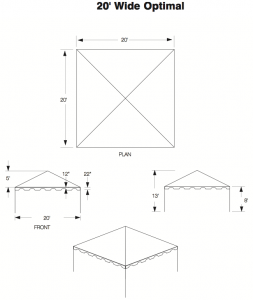 Optimal plans for a 20' x 20' frame tent