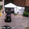 Our 20' x 30' frame tent with custom poles making it 10' height for the presidential motorcade on April 2012 in Iowa City,