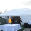 Rent our 20' x 30' frame tent with standard side walls installed.