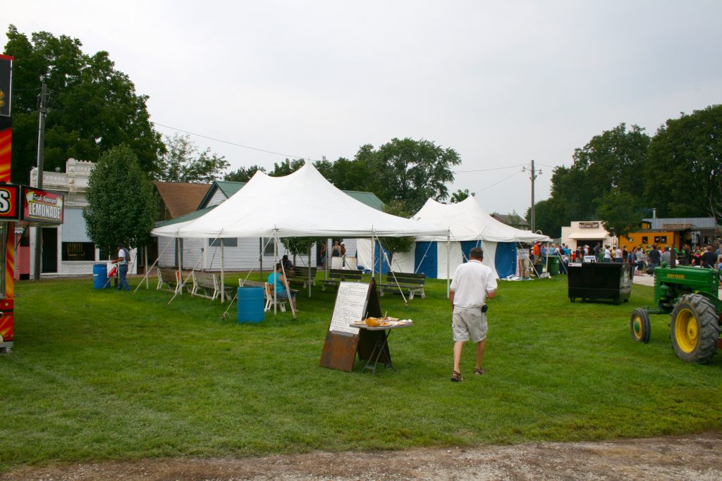 20' x 30' white rope and pole tents