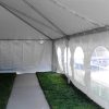 20' x 40' frame tent with french windows and solid sidewalls