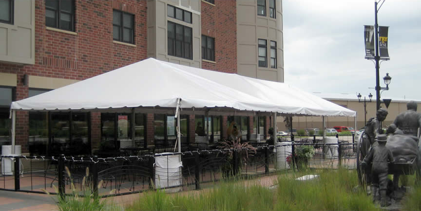 Our 20' x 60' frame tent set-up for a party.