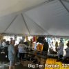 Inside our 30' x 45' frame tent.