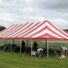 30' x 60' Gala "Rope and Pole" event tent being setup.