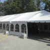 Outside of our 30' x 90' Frame tent with french side walls.