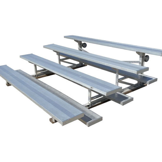 4-row low rise bleacher - Seats 24 people and is 9′ long