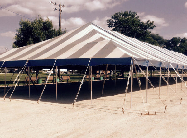 40' x 160' Gala rope and pole tent for rent