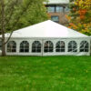 View of the 40' side of our 40' x 80' hybrid tent.