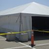 3/4 view of our 40' x 100' hybrid tent located at the Tanger Outlet Center.