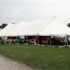 40' x 100' white elite rope and pole tent with the Iowa Corvair Enthusiasts/Club.