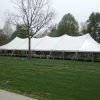 Side view of our 40' x 120' Rope and Pole Tent.
