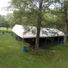 3/4 view of 40' x 60' Losberger event structure.