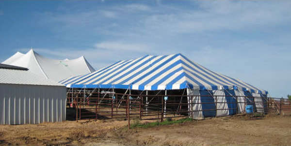 40' x 70' Gala "Rope and Pole" event tent.