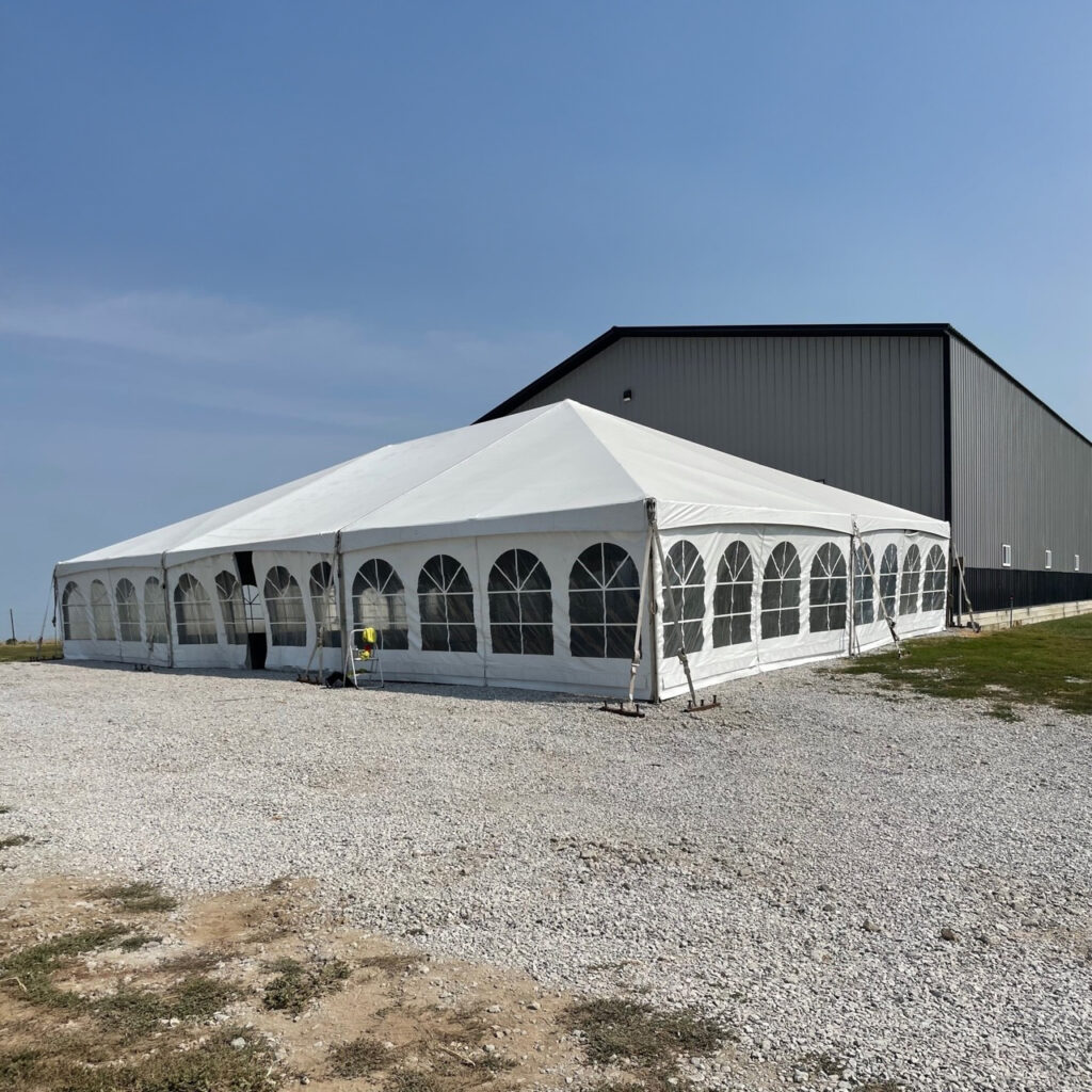 40′ x 60′ Hybrid Tent with French window side wall