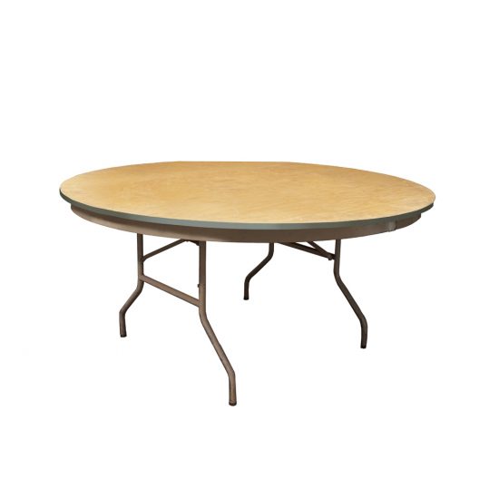 60” Round Table. Seats 8 people.