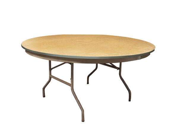 60” Round Table. Seats 8 people.