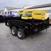 Back end of the 6' x 12' Tandem Axle Dump Trailer for rent [5970]