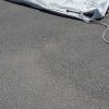 Drill and fill pavement or asphalt tent staking