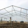 Front of frame of 40' x 40' clearspan event structure tent setup