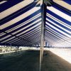 Middle of 40' x 160' Gala rope and pole tent