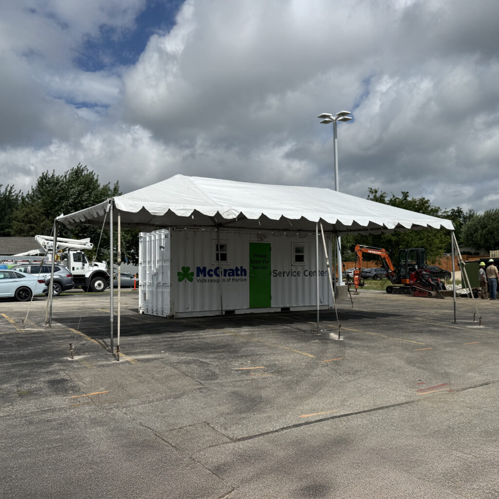 Rent 15' x 30' frame tent with leg extensions