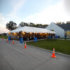 Rent 20' x 50' frame tent with tables, lights, linens and chairs