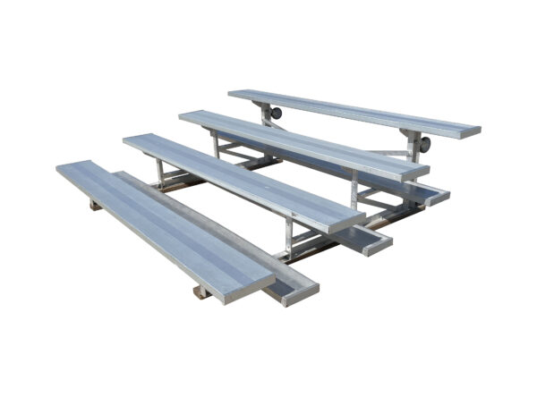 Rent 4-row low-rise bleachers - Seats 24 people - 9' long