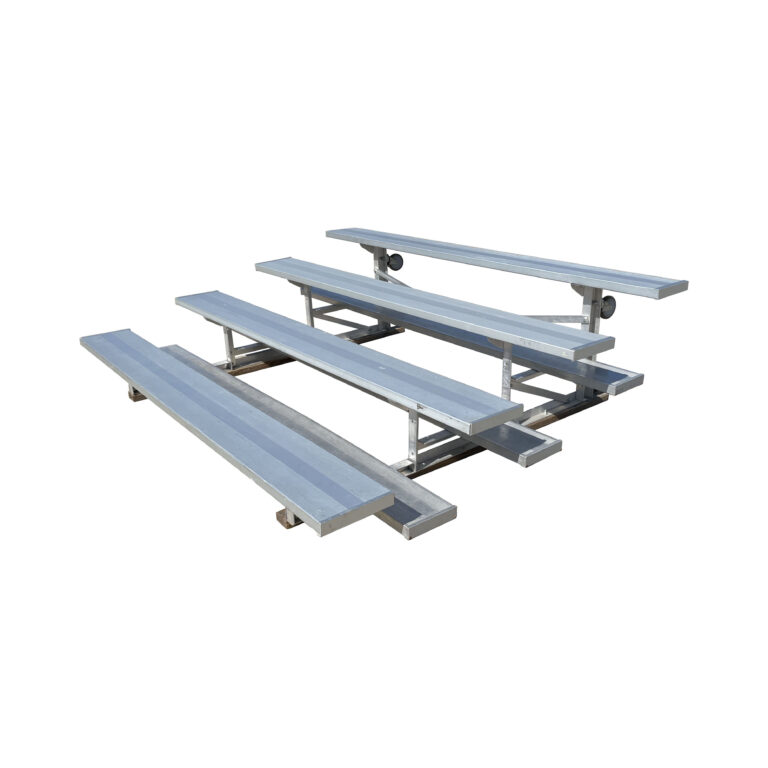 Rent 4-row low-rise bleachers - Seats 24 people - 9' long