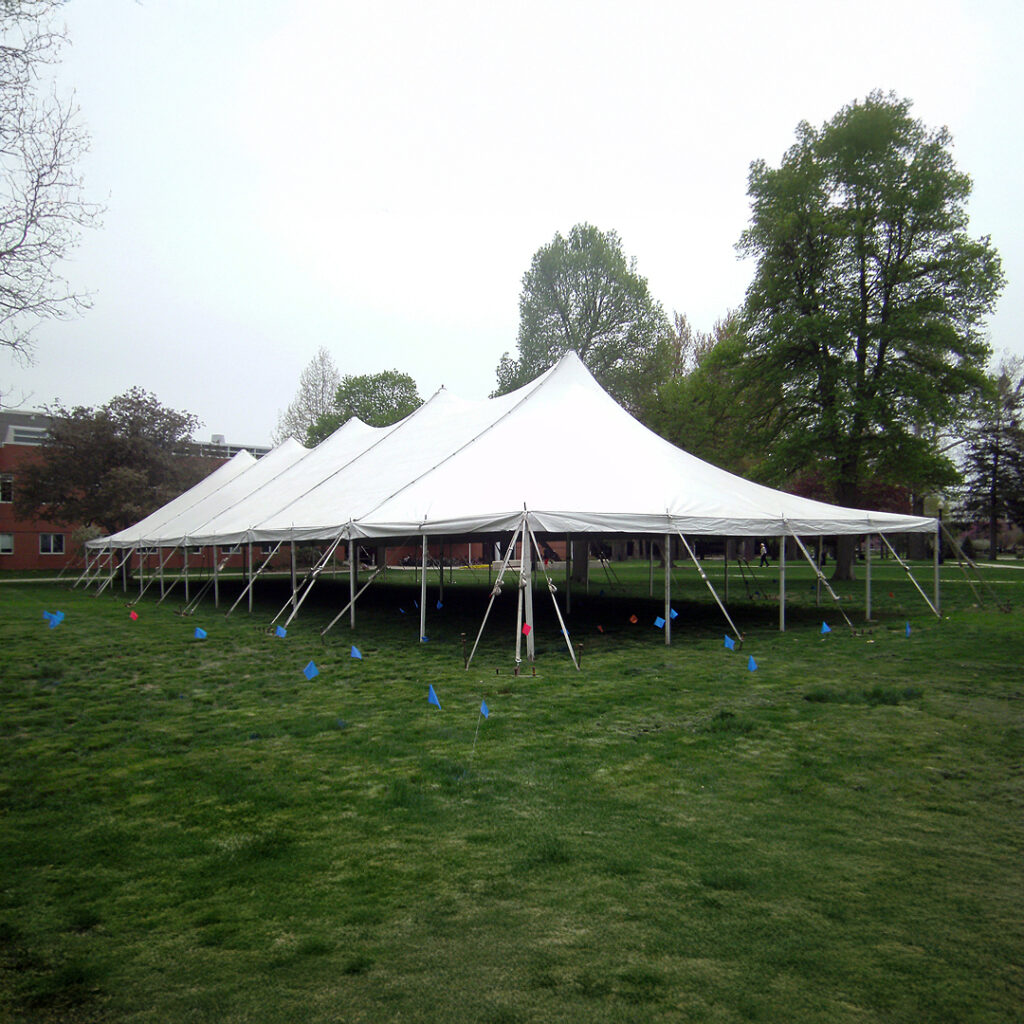 Rent 40' x 120' rope and pole event tent