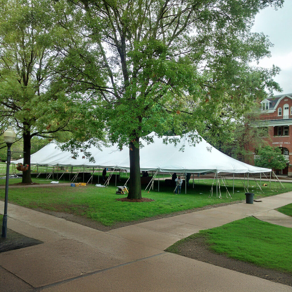 Rent 40' x 140' rope and pole tent