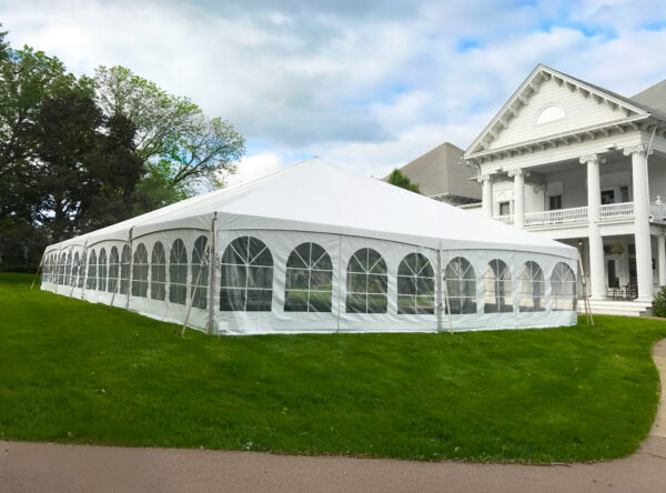 Rent 40' x 80' Hybrid tent with French window sidewalls