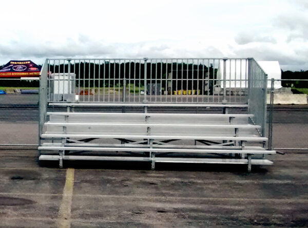 Rent 5-Row Bleachers with railing quick seat
