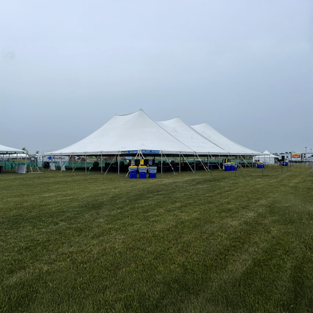 Rent 80′ x 120′ rope and pole tent