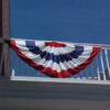 Rent patriotic red, white and blue bunting flag