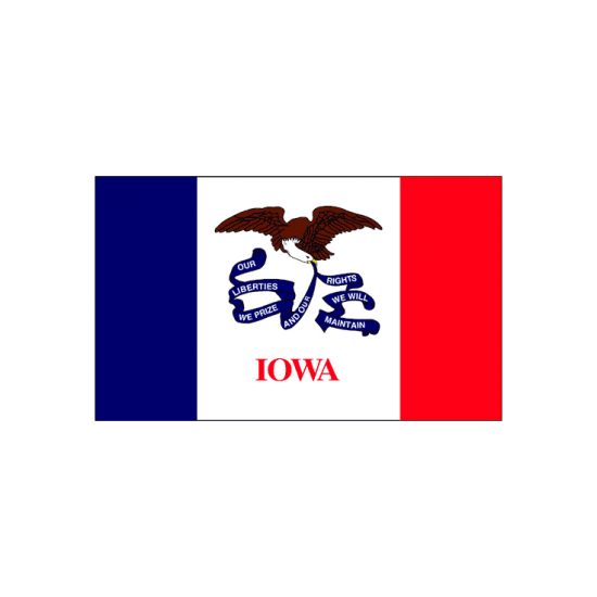 State of Iowa wall flag rental