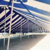 Under 40' x 160' Gala rope and pole tent