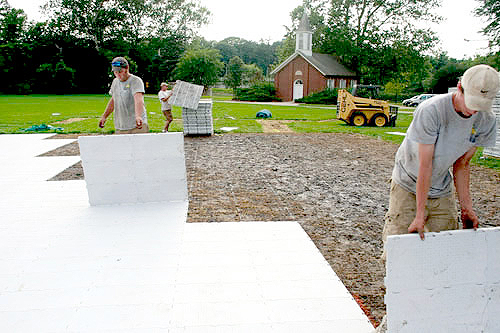 Hubbard Park tent sub-flooring