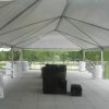 Picture of the inside of our 20' x 60' frame tent. Nice open span!