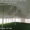 View from inside our 30' x 60' Elite "Rope and Pole" event tent with French side walls installed.