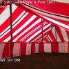 Inside of our 30' x 60' Gala "Rope and Pole" event tent with side walls