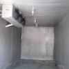 Inside trailerable walk-in freezer storage area