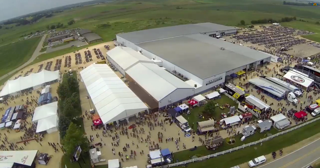 Aerial view of J & P cycles 2014 event.