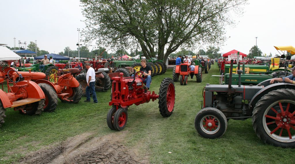 Lots of tractors of all shapes and sizes