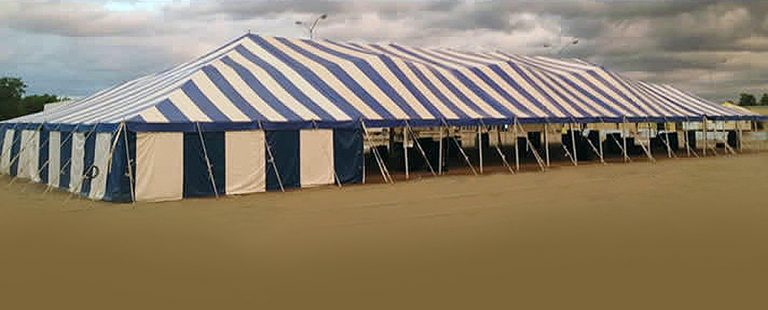 60′ x 150′ Rope and Pole Tent | Gala | 9,000 sq. ft.
