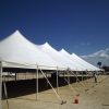 Length of the 60' x 150' Rope and Pole tent made by Genesis.
