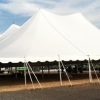 Outside view of our large 80' x 150' rope and pole event tent.