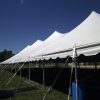 Looking down the long side of the 80' x 150' Rope and Pole event tent.