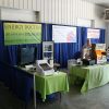 3' and 8' (tall) pipe and drape make up multiple sizes of booths at the Johnson County Fair.